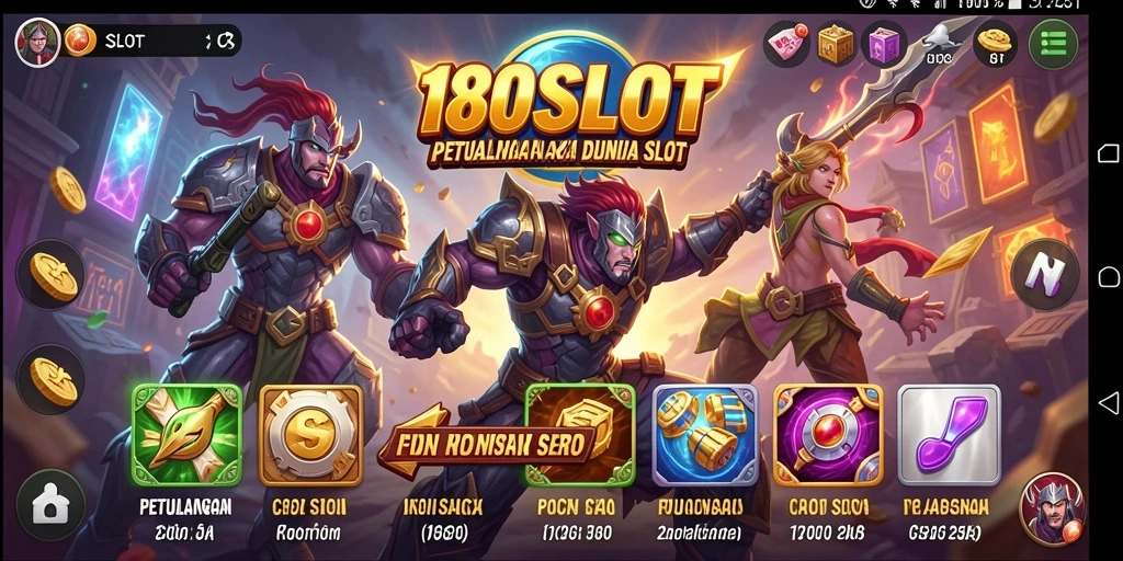Tangkapan layar utama 180SLOT menampilkan aksi slot yang mendebarkan.