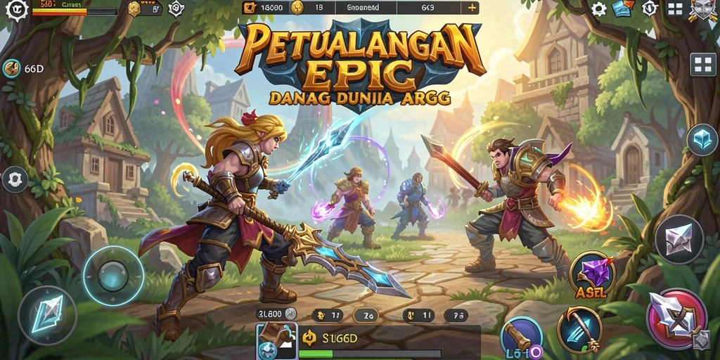 Screenshot gameplay ARPG 66D yang menakjubkan.