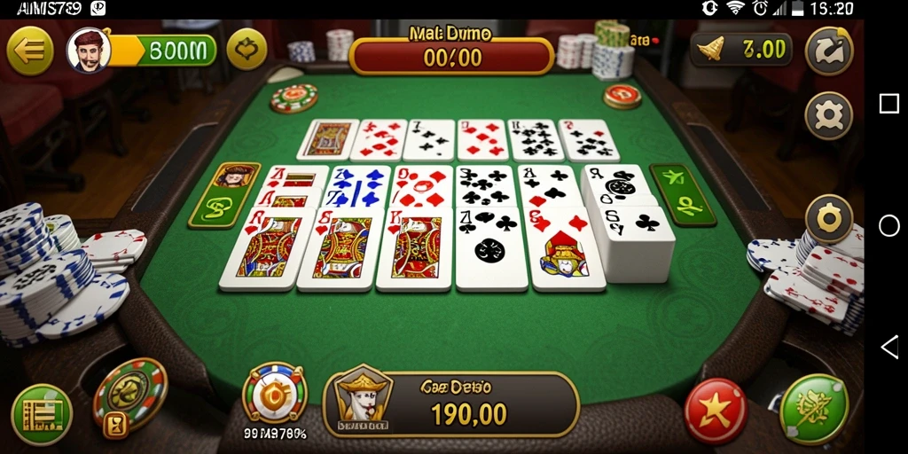 Tampilan gameplay menarik dari AMS789 saat bermain Domino.