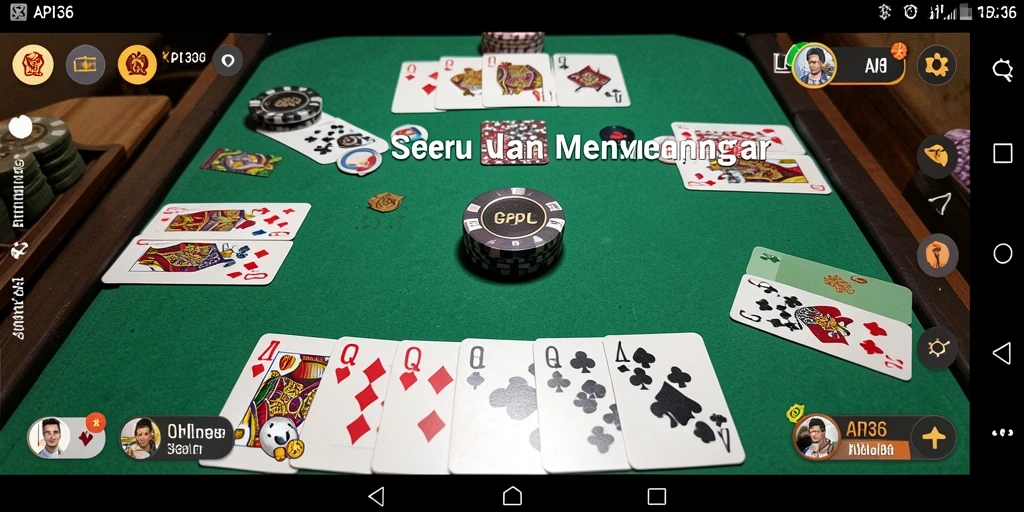 Screenshot gameplay Gaple di API36 yang penuh warna dan menarik.