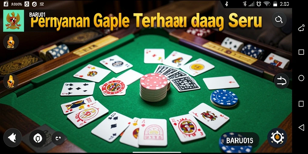 Screenshot dari gameplay Gaple yang seru di BARU01.