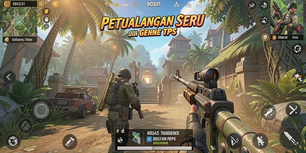 Tampilan gameplay seru dan menegangkan dalam BOS01.