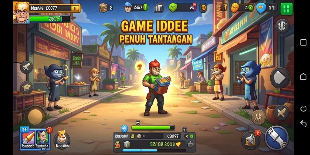 Screenshot gameplay C0077 menampilkan aksi Idle yang seru dan menarik.