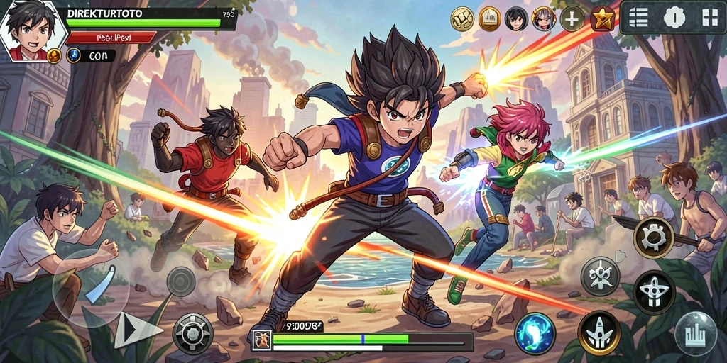 Tampilan gameplay menarik dari DIREKTURTOTO dengan aksi penuh warna.