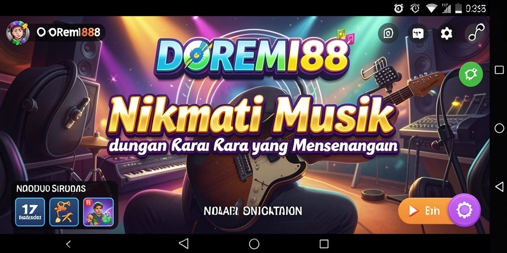 Screenshot gameplay DOREMI88 menampilkan antarmuka musik yang menarik.