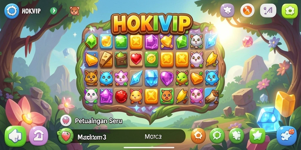 Tampilan gameplay HOKIVIP yang penuh warna dan mengasyikkan.