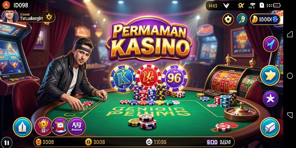 Screenshot dari ID098 menampilkan gameplay kasino yang mendebarkan.
