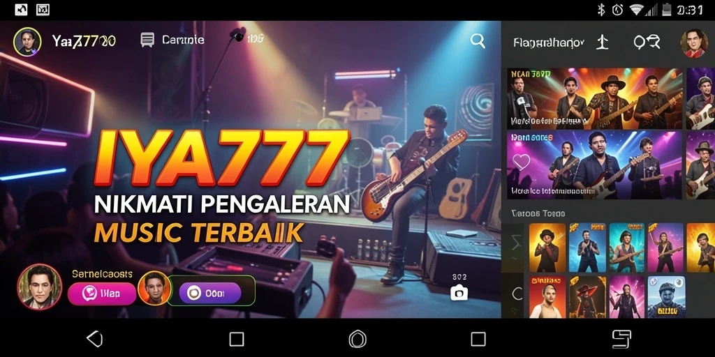 Screenshot gameplay IYA777 menampilkan pengalaman bermain musik yang interaktif.