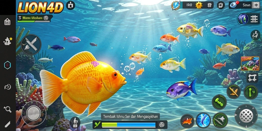 Tampilan permainan LION4D yang menarik dengan aksi Tembak Ikan.