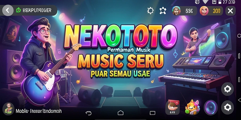 Tampilan menarik dari gameplay NEKOTOTO dengan musik seru.