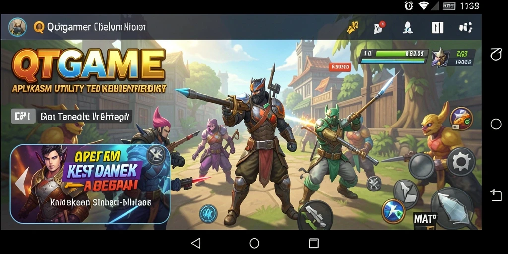 Tampilan antarmuka aplikasi utility QTGAME yang intuitif dan user-friendly.