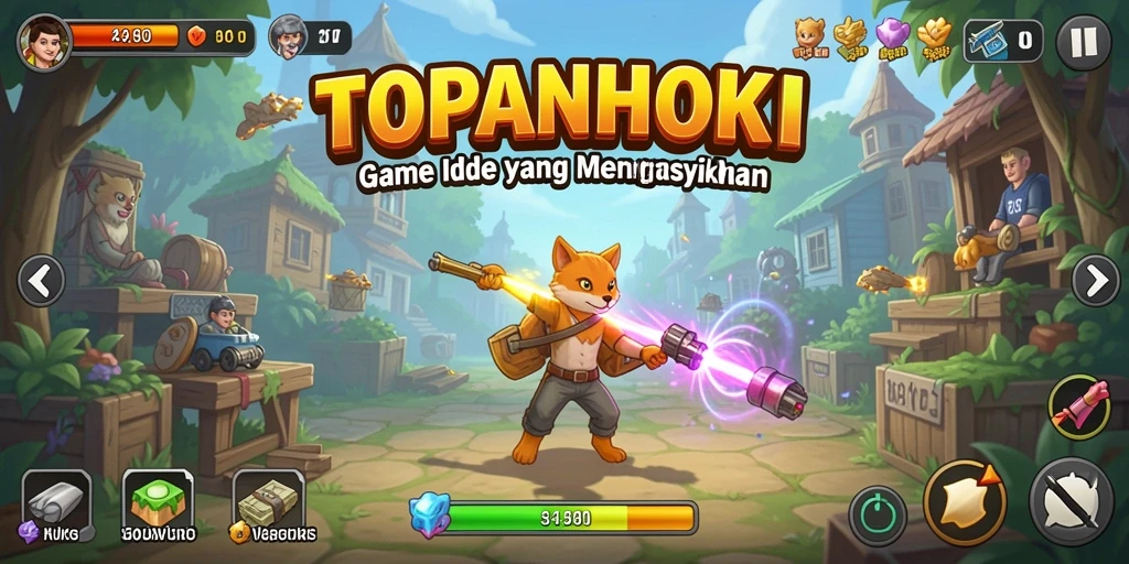 Gambaran gameplay TOPANHOKI yang seru dan menyenangkan.