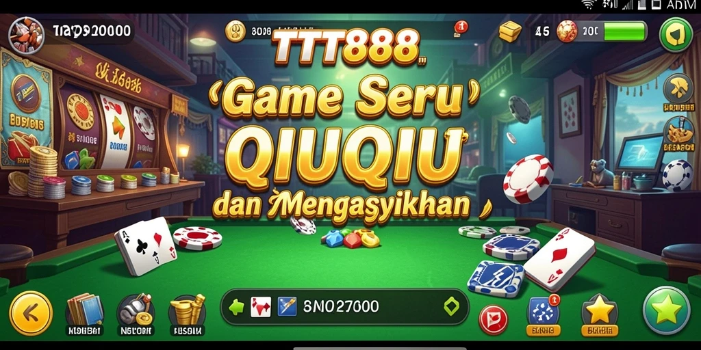 Tampilan gameplay yang seru dalam TTT888 saat bermain QiuQiu.