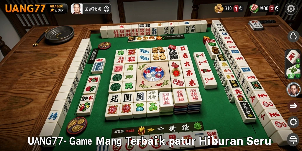 Tampilan gameplay seru dari UANG77 dengan Mahjong klasik.
