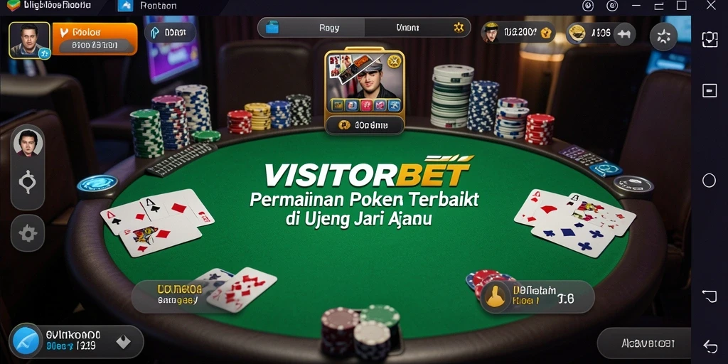 Tampilan gameplay menarik dari aplikasi Poker VISITORBET.
